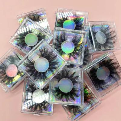 China 25-30 Times Private Label 3d Strip Full Lashes 25mm Mink Eyelash Custom Luxury Magnetic Lasheswholesale fluffy eyelash packaging box for sale