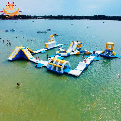 China Inflatable Water Park Games Inflatable Water Park Inflatable Sea Floating Park Aqua Platform Inflatable Floating Park For Sale for sale