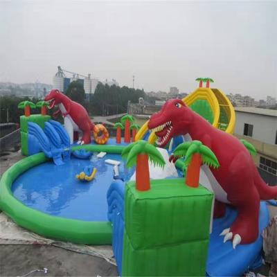 China Huge Over Ground Pool Slide Waterslide With Inflatable Pool House Combo Air Bouncy Castle Bounce Bouncer For Kids for sale