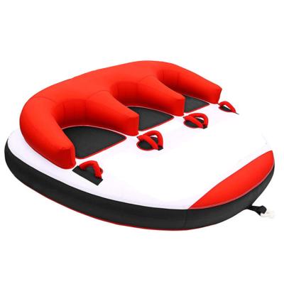 China Water Sport Activity PVC 3 Person Inflatable New Design Tube Towable Sofa Or Raft For Ski Water Sport for sale