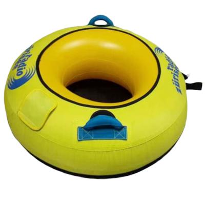 China Cheap Water Sport Activity 1 Rider Inflatable Towable Round Lake Tube for Adults and Kids for sale