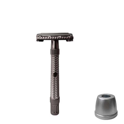 China Wholesale Men's Classic Single Blade Zinc Alloy Handle Razor Double Blade Edge Safety Razor for sale