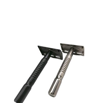 China Twin Blade Alloy Matte Gold Shaving Safety Razors Personal Care Products Safety Razor Blade Suppliers for sale