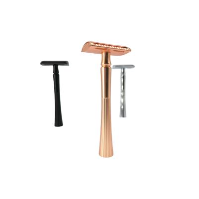 China Factory supply custom made twin blade stainless steel razor stainless steel stand razor for sale