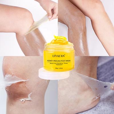 China Custom LOGO Private Label Body Exfoliating Moisturizer Face Foot Cream Moisturizer Dark Skin Whitening Honey Yellow Peeling Oil Natural for sale