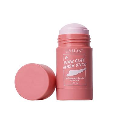 China Amazon Hot Selling Moisturizer Moisturizer Face Moisturize Whitening Clay Mask Rose Pink Mud Deep Clean Pore Solid Facial Stick for sale