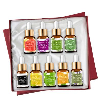 China Professional Skin Revitalizer LIYALAN Skin Revitalizer Beauty Essential Oil Set, OEM Customized 9 Essential Beauty Massage Oils for sale