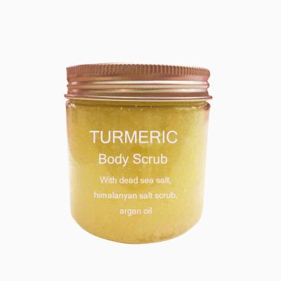 China Clean Exfoliating Exfoliator Private Label Body Face Turmeric Whitening Exfoliator Body Scrub for sale