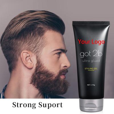 China Moisturize Moisturize Vendor Private Label 170g Customized LOGO Natural Edge Instant Takeover Hair Glue Styling Strong Gel for sale