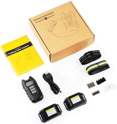 China Vibration Display LCD Device Anti Bark Training Equipment Rechargeable Remote Control Dog Collar Viable Anti-bark Control for sale