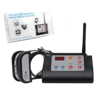 China Sustainable 2 In 1 Wireless Electric Dog Fence 4 Working Modes Dog Training Collars Waterproof Rechargeable Dog Fence Outdoor for sale