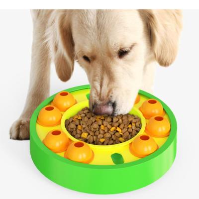 China Sustainable Pet Food Dispenser Brain Games Intelligent Plastic Treat Interactive Slow Training Feeder Nose Puzzle Dogs Toys for sale