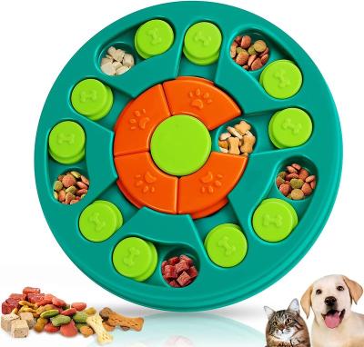 China Viable Slow Sniffing Intelligent Slow Puzzle Driver Pet Food Treat Games Interactive IQ Training Toys For Dogs for sale