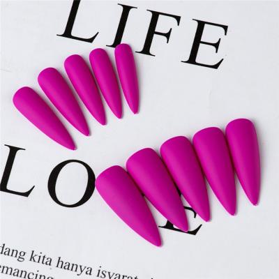 China 100pcs Fashion Solid Color Press On Tips Nail Fashion Nail Styli Designs False Nail for sale