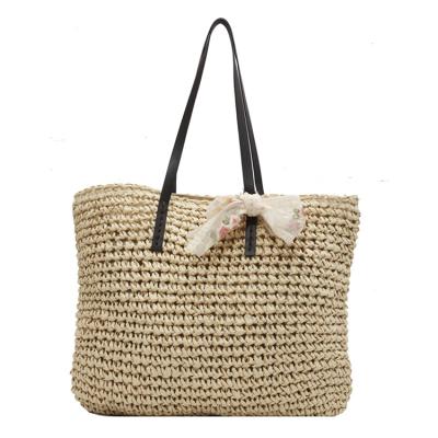 China Fashion handbags for women woven straw bag fashion ladies tote beach bags for sale