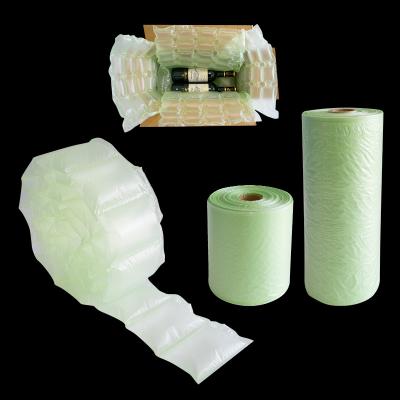 China Eco-friendly Compostable Bubble Film Inflatable Wrap Pouch Roll Pouch Bubble Cushion Air Pillow Packaging for sale