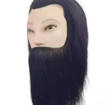 China Silky straight wave 100% natural human hair with animal hair head for salon training doll head for sale