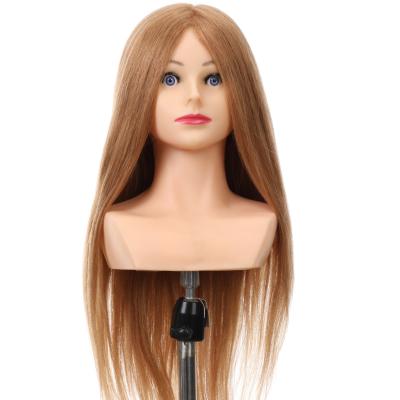 China Factory direct sale silky straight wave 24 inch best quality 100% hair training mannequin heads with shoulder for sale