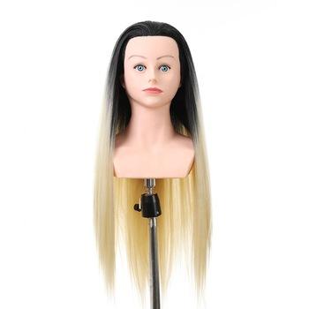 China Hair Braiding Fiber Cheap Wholesale Gradual Colors High Temperature Fashion Female Mannequin Head for sale