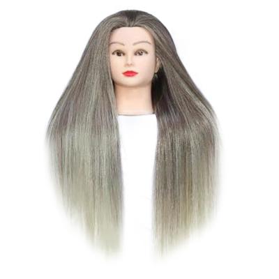 China 24 Inch Silk Yake Braiding Hair With Mannequin Head With Hair For Training for sale