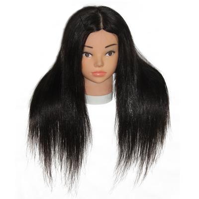 China Natural Hair Mannequin Head With Hair Training Hairdressing Doll Mannequins Human Heads Forming Female Wig Dummy Head With Hair for sale