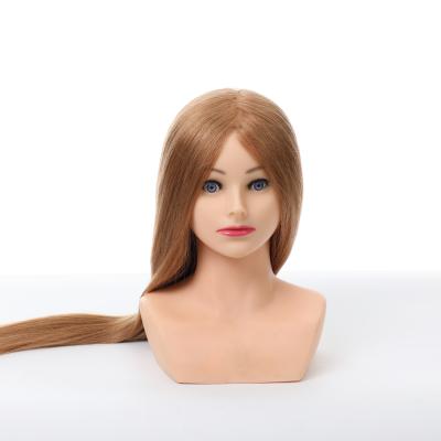 China Promotional Braiding Hair Premium Quality 24 Inch/60cm Brown Temperature Fiber Mannequin Heads for sale