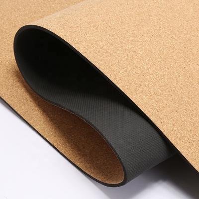 China Eco Friendly Eco Friendly Cork Nature Rubber Pilates Yoga Mat For Gym Fitness for sale