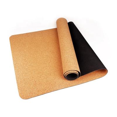 China Factory Direct Eco-Friendly Sale High Quality Eco-Friendly Rubber Cork Yoga Mat With Custom Logo for sale