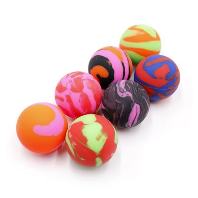 China Colored Eco-friendly Fitness Massage Gym Ball Solid Silicone Material With Printed Logo for sale