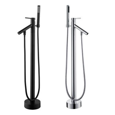 China Without Slide Bar J-SPATO Italy Style Bathroom Tub Shower Mixer Brass Plated Freestanding Bathtub Faucet for sale