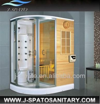 China Computer control panel luxury sauna room, sauna shower combination for sale