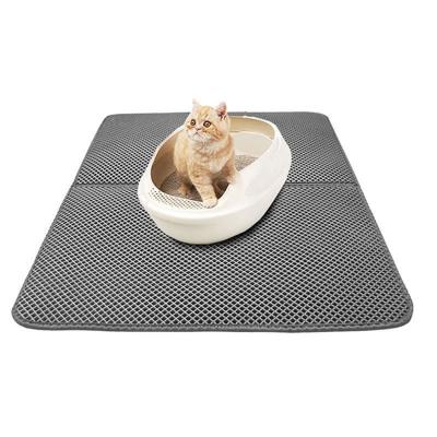 China New Double-Layer Breathable Cat Litter Mat Waterproof Slippery EVA Pet Cat Dog Mat Environmental Friendly for sale