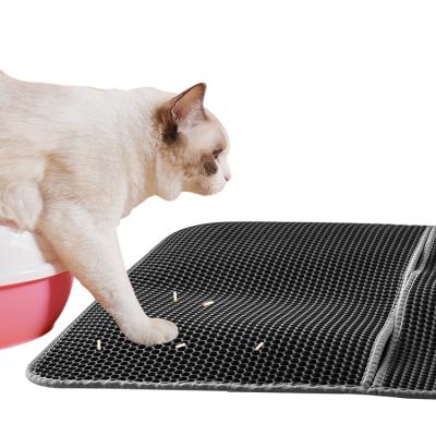 China Breathable High Quality EVA Black Pet Cat Litter Dog Litter Waterproof Anti Slip Pet Mat for sale