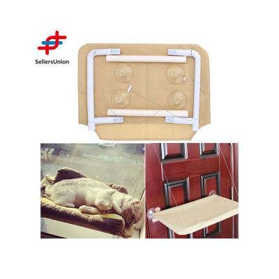 China Viable Hanging Bed Supporting Window 20kg Cat Hammock Perch Cushion Kitten Bed Suction Cups Hanging Shelf Seat Cat Beds Mats for sale