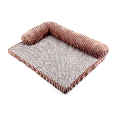 China Soft Washable Dog Bed Pet Bed Mat With Nonslip Bottom Removable Washable Cover For Small Medium Large Dog for sale