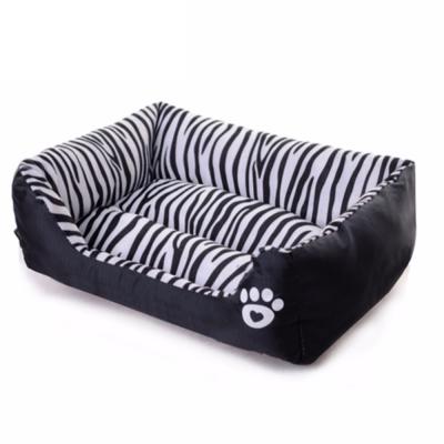 China Stored Waterproof Pet Bed Zebra Patterns Moisture Proof Candy House Keep Pets Clean Bed House For Cats for sale