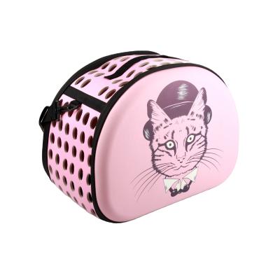 China Breathable Pink Cat Bag Cute Polyester Waterproof Travel Backpack Outdoor Pet Carrier For Small Dogs Cats for sale