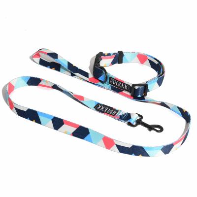 China Amazon Stocked Hot Sale Personalized Memphis Patterns Dog Leash and Collar Set Dog Leash Rope for sale