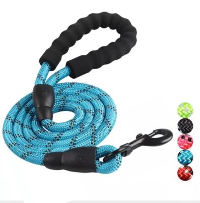 China Amazon Hot Selling 1.2 x 150cm Reflective 5 Ft Running Dog Nylon Lead Training Pet Rope Dog Leash Reflective for sale