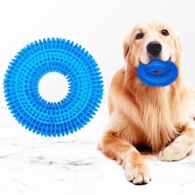 China Viable Wholesale Ring Shape Dog Teeth Toy Clanging Toys Strong Bite Resistant Molar Teeth Large Dog Toys for sale