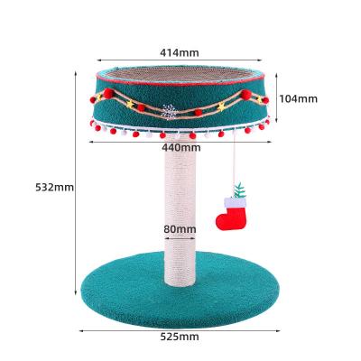 China New Product Sisal Column Cat Claw Practice Toy Christmas Tree Cat Climbing Frame Platform Stored Solid Wood Rest Jumping Cat Litter for sale