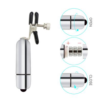 China 10-50 Times Vibrating Sexy Breast Massager Clip SM Masturbation Clamp Nipple Adult Sex Toys for sale