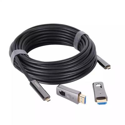 China New Environment Friendly TV Cabo 4k 3d 18gbps Fiber Optic Cable Aoc To D Hdmi To Type C Fiber Optic Cavo HDMI AOC Cable Extractor De Audio Video for sale