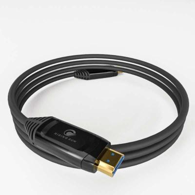 China New Environmental Friendly TV Cabo 4k 3d Fiber Optic 4k HDMI Cable 18gbps Aoc To USP Fiber Cavo HDMI Cables AOC Micro Audio Video Optical Cable for sale