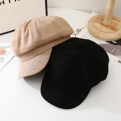 China New Fashion Common Adult Hat Casual Single E-XIU Logo Cotton Beret Hat 100% Custom Hat For Women Gorra Boina for sale