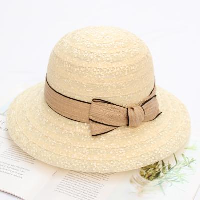 China E-XIU Summer Common Ladies Beach Mesh Foldable Gauze Sunshade Sunscreen Lace Top Hat for sale