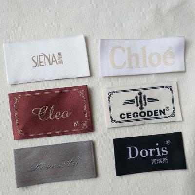 China Washable Factory Custom Garment Clothes Woven Label Label / Woven Label Clothing Labels for sale