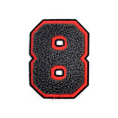 China Viable Cheap Custom Embroidered Big Logo Letters Colorful Embroidery Towel Chenille Patches Applique for sale