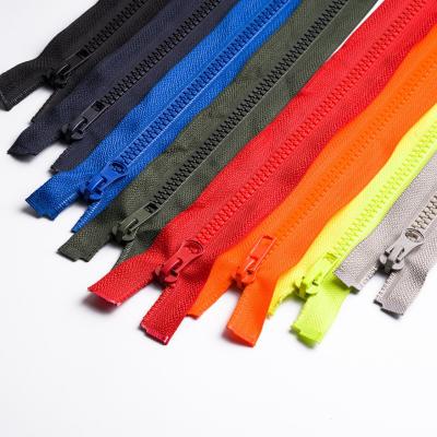 China Auto Lock Plastic Teeth Zipper For Garment Open Or Narrow End Resin Zipper Of Bags Accessories Or Long Plastic Zipper Rolls Or Custom Zips for sale