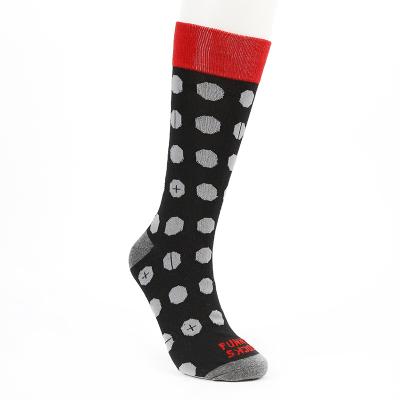 China 2023 New Arrival Funny Socks Breathable Customized Jacquard Design 168 Cylinder Needle Men's Plain Cotton And Polyester Crew Socks for sale